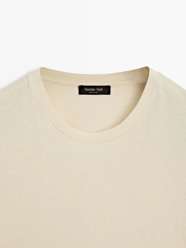 Kurzärmeliges T-Shirt aus Baumwollmischung Kurzärmeliges T-Shirt aus Baumwollmischung
