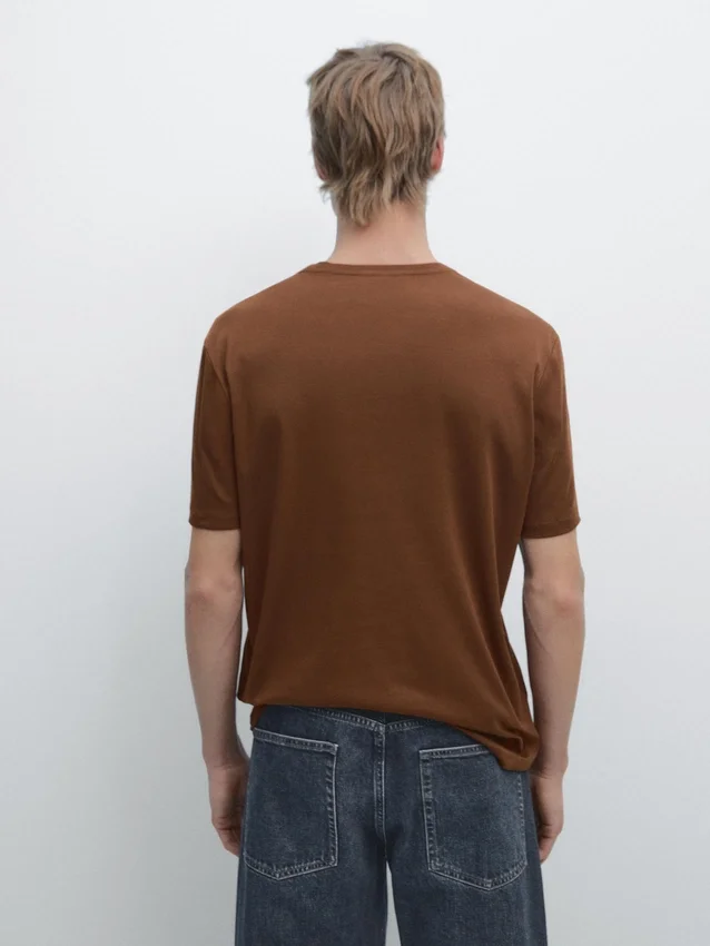 Kurzärmeliges T-Shirt aus Baumwollmischung Kurzärmeliges T-Shirt aus Baumwollmischung