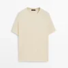 Kurzärmeliges T-Shirt aus Baumwollmischung Kurzärmeliges T-Shirt aus Baumwollmischung
