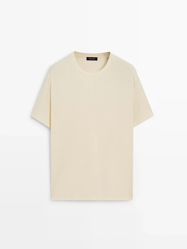Kurzärmeliges T-Shirt aus Baumwollmischung Kurzärmeliges T-Shirt aus Baumwollmischung