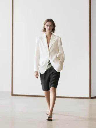 Lange Bermudashorts aus Leinen Lange Bermudashorts aus Leinen