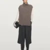 Lange Bermudashorts aus Wolle mit Abnähern