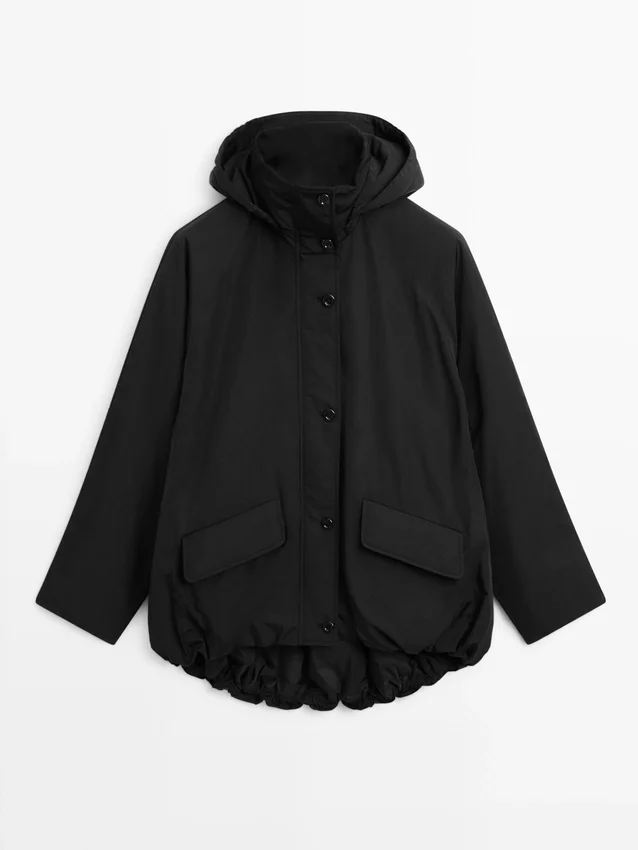 Langer Parka aus Funktionsstoff Langer Parka aus Funktionsstoff