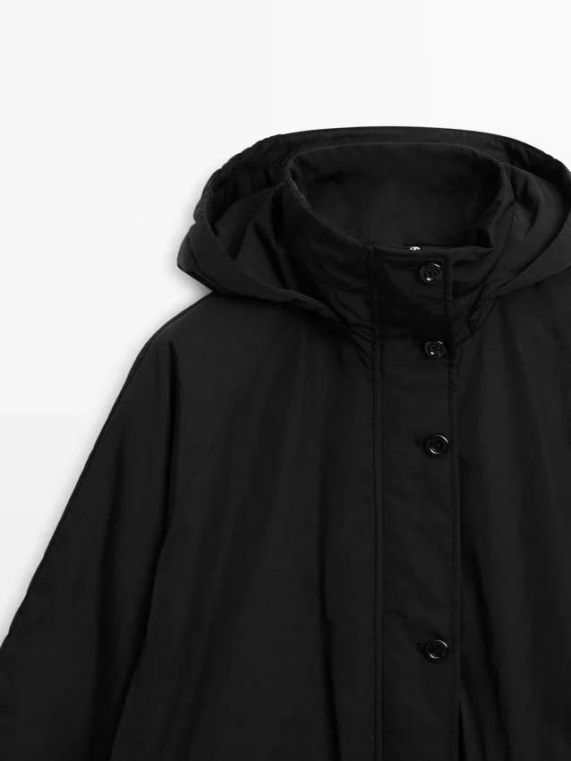 Langer Parka aus Funktionsstoff Langer Parka aus Funktionsstoff