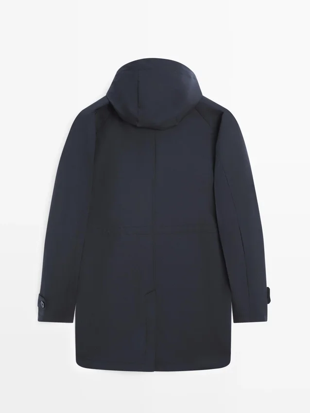 Langer Parka mit Kapuze Langer Parka mit Kapuze