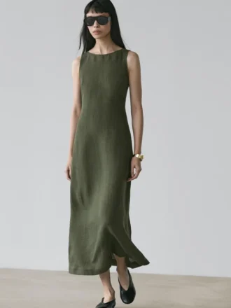 Langes Leinen-Kleid Langes Leinen-Kleid