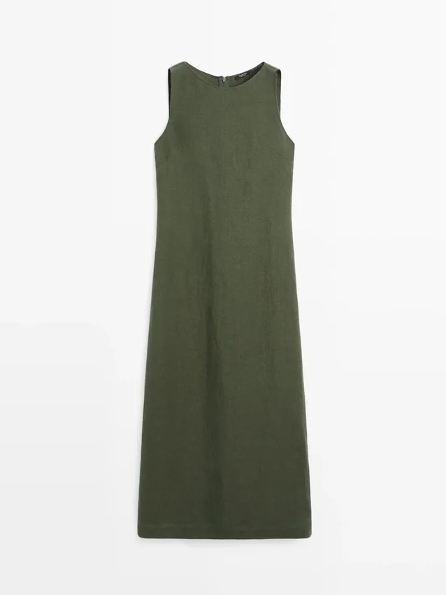 Langes Leinen-Kleid Langes Leinen-Kleid