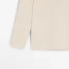 Langärmliges Poloshirt mit gerippten Details Langärmliges Poloshirt mit gerippten Details