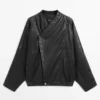 Leder-Bomberjacke Leder-Bomberjacke