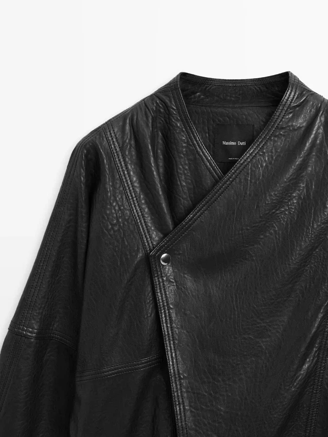 Leder-Bomberjacke Leder-Bomberjacke