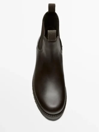 Leder-Chelsea-Stiefel Leder-Chelsea-Stiefel