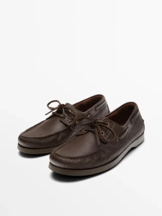 Leder-Deck-Schuhe