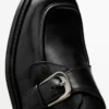Leder-Derby-Schuhe mit Schnalle Leder-Derby-Schuhe mit Schnalle