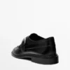 Leder-Derby-Schuhe mit Schnalle Leder-Derby-Schuhe mit Schnalle