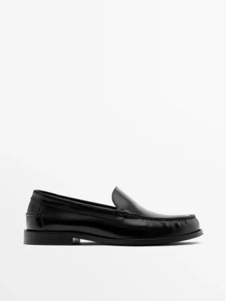 Leder-Loafer mit glänzender Oberfläche