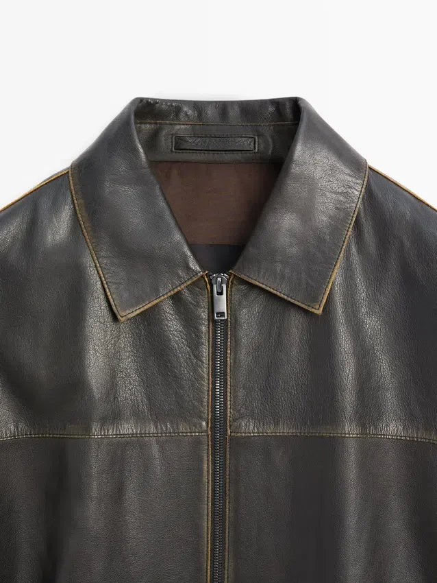 Lederjacke im Used-Look Lederjacke im Used-Look
