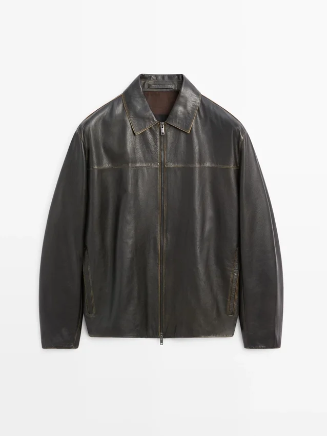 Lederjacke im Used-Look Lederjacke im Used-Look