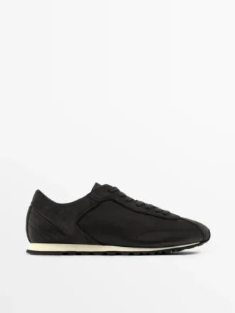Ledersneaker mit dünner Sohle Ledersneaker mit dünner Sohle