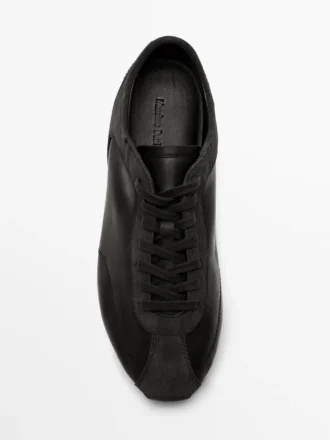 Ledersneaker mit dünner Sohle Ledersneaker mit dünner Sohle