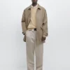 Leichter Trenchcoat aus Baumwollmischung