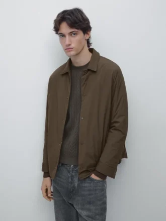 Leichtes, wasserabweisendes, wattiertes Overshirt