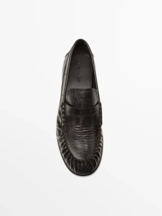 Loafer aus geprägtem Leder Loafer aus geprägtem Leder