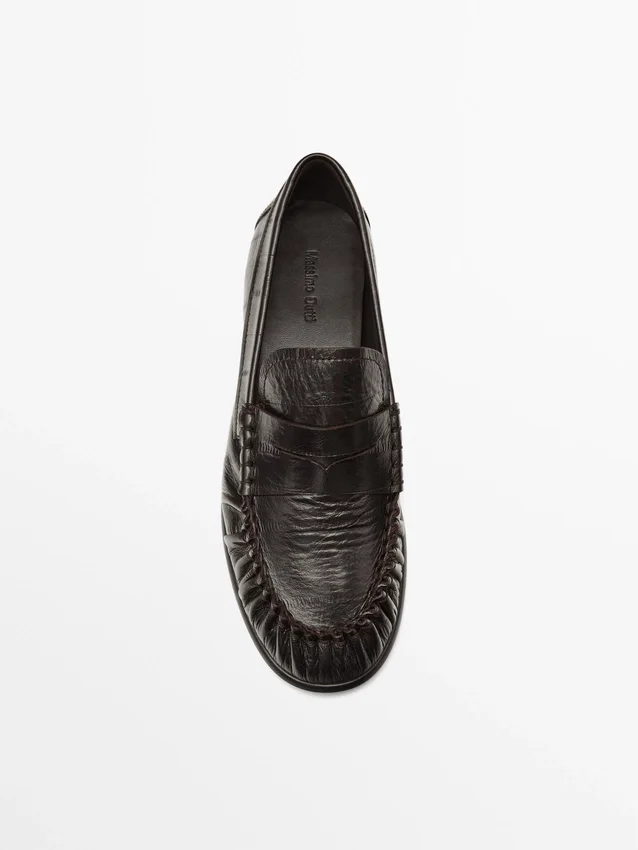 Loafer aus geprägtem Leder Loafer aus geprägtem Leder