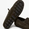 Loafer aus Spaltveloursleder mit Fransen und Quasten