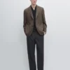 Maßgeschneiderter Blazer aus Wolle mit Karomuster Maßgeschneiderter Blazer aus Wolle mit Karomuster