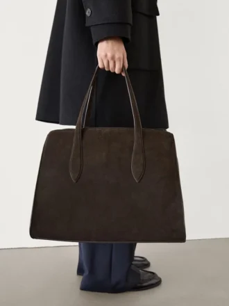 Maxi Md Icon Tote Bag aus Spaltleder