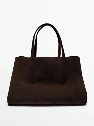 Maxi Md Icon Tote Bag aus Spaltleder