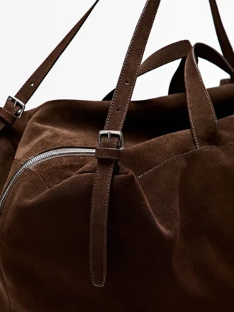 Maxi-Reisetasche aus Wildleder Maxi-Reisetasche aus Wildleder