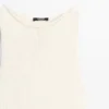 Midi-Kleid aus 100 % Baumwolle mit Kontraststrick Midi-Kleid aus 100 % Baumwolle mit Kontraststrick