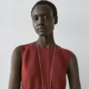 Midi-Kleid aus 100 % Leinen Midi-Kleid aus 100 % Leinen