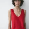 Midi-Kleid aus Leinen mit Trägern Midi-Kleid aus Leinen mit Trägern