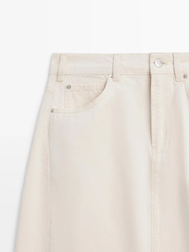 Midi-Röcke aus Denim mit Barrel-Fit Midi-Röcke aus Denim mit Barrel-Fit