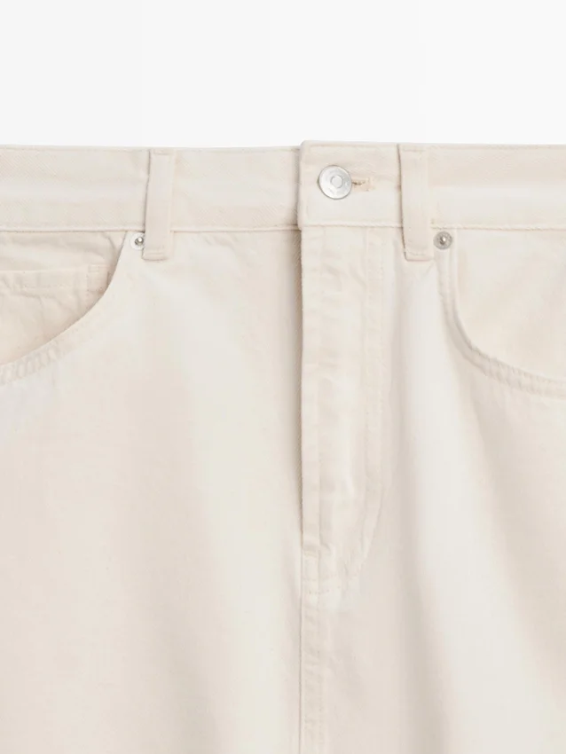 Midi-Röcke aus Denim mit Barrel-Fit Midi-Röcke aus Denim mit Barrel-Fit