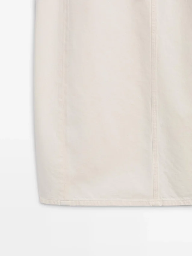 Midi-Röcke aus Denim mit Barrel-Fit Midi-Röcke aus Denim mit Barrel-Fit