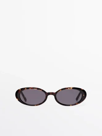 Mini-Sonnenbrille mit ovalen Gläsern im Schildpatt-Look Mini-Sonnenbrille mit ovalen Gläsern im Schildpatt-Look