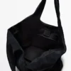 Mittlere Shopper-Tasche aus Spaltleder