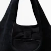 Mittlere Shopper-Tasche aus Spaltleder