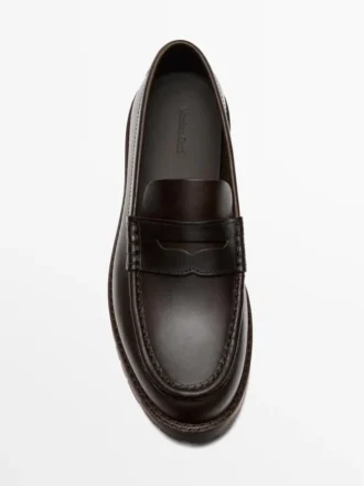 Moccasin-Loafer mit Profilsohle