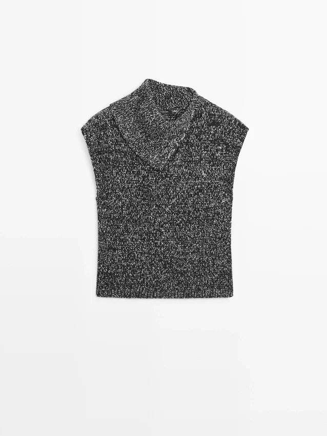 Moulina-Strickweste mit Kragen Moulina-Strickweste mit Kragen