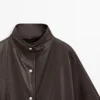 Nappaleder-Cape-Parka mit Taschen Nappaleder-Cape-Parka mit Taschen