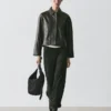 Nappalederjacke mit Gürtel Nappalederjacke mit Gürtel