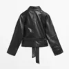 Nappalederjacke mit Gürtel Nappalederjacke mit Gürtel