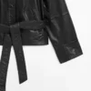 Nappalederjacke mit Gürtel Nappalederjacke mit Gürtel