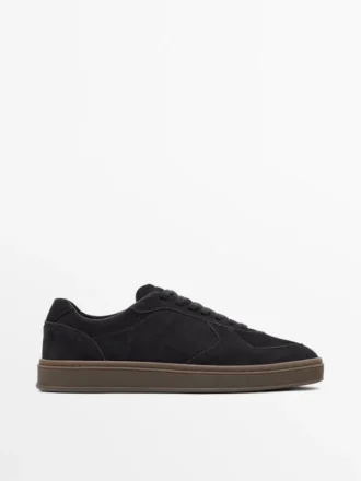 Nubuk-Sneaker mit Kontrastsohle Nubuk-Sneaker mit Kontrastsohle