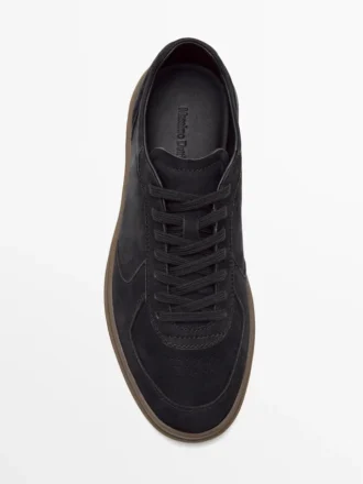 Nubuk-Sneaker mit Kontrastsohle Nubuk-Sneaker mit Kontrastsohle