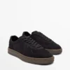 Nubuk-Sneaker mit Kontrastsohle Nubuk-Sneaker mit Kontrastsohle